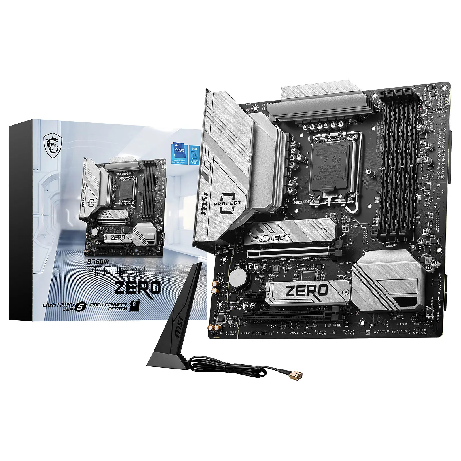 CM INTEL MSI B760M PROJECT ZERO WIFI DDR5